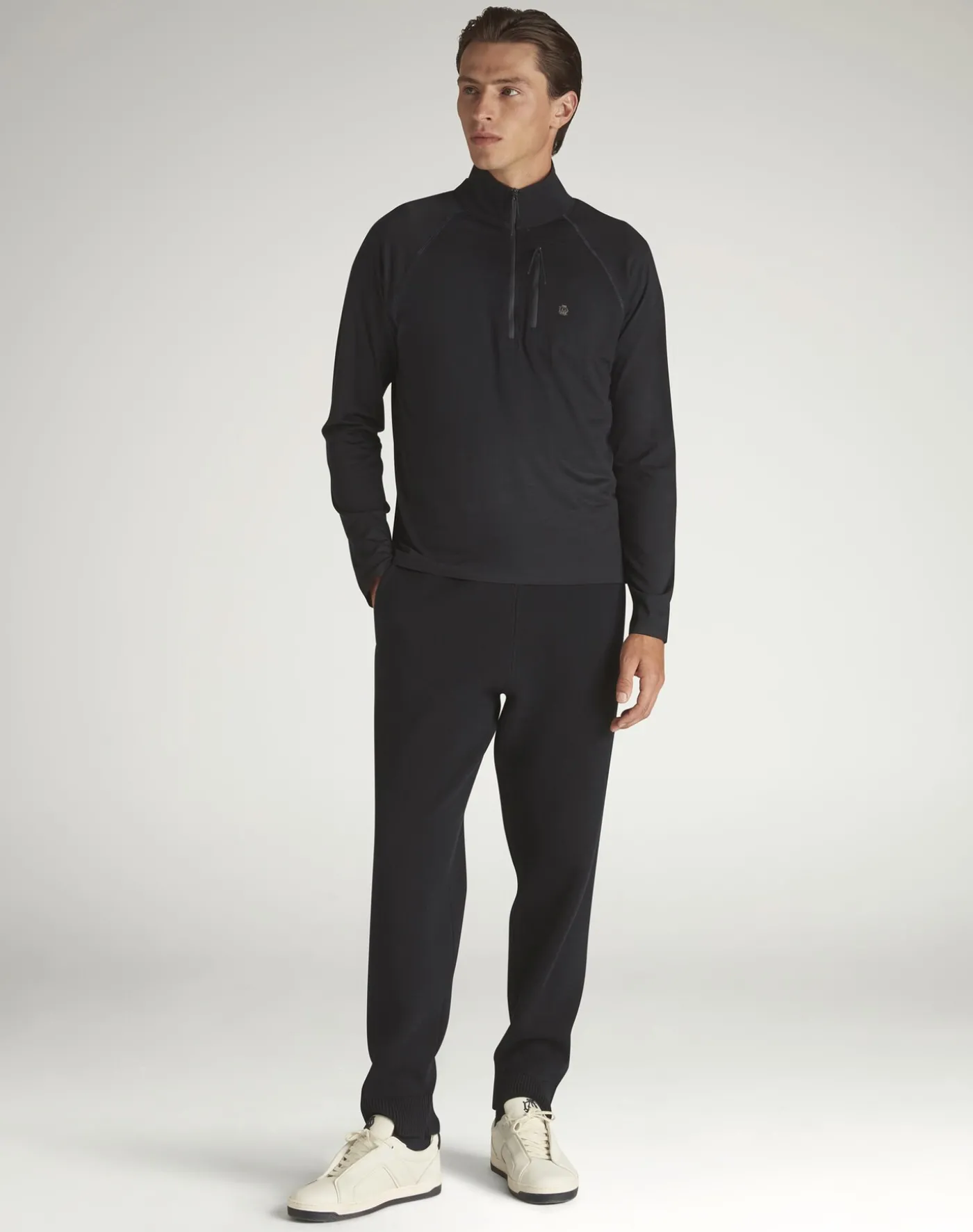 Athluxury Wool 1/4 Zip Long Sleeve T-Shirt