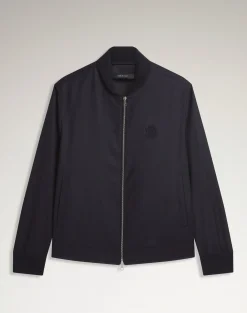 Athluxury Wool Cashmere Flannel Bomber Jacket