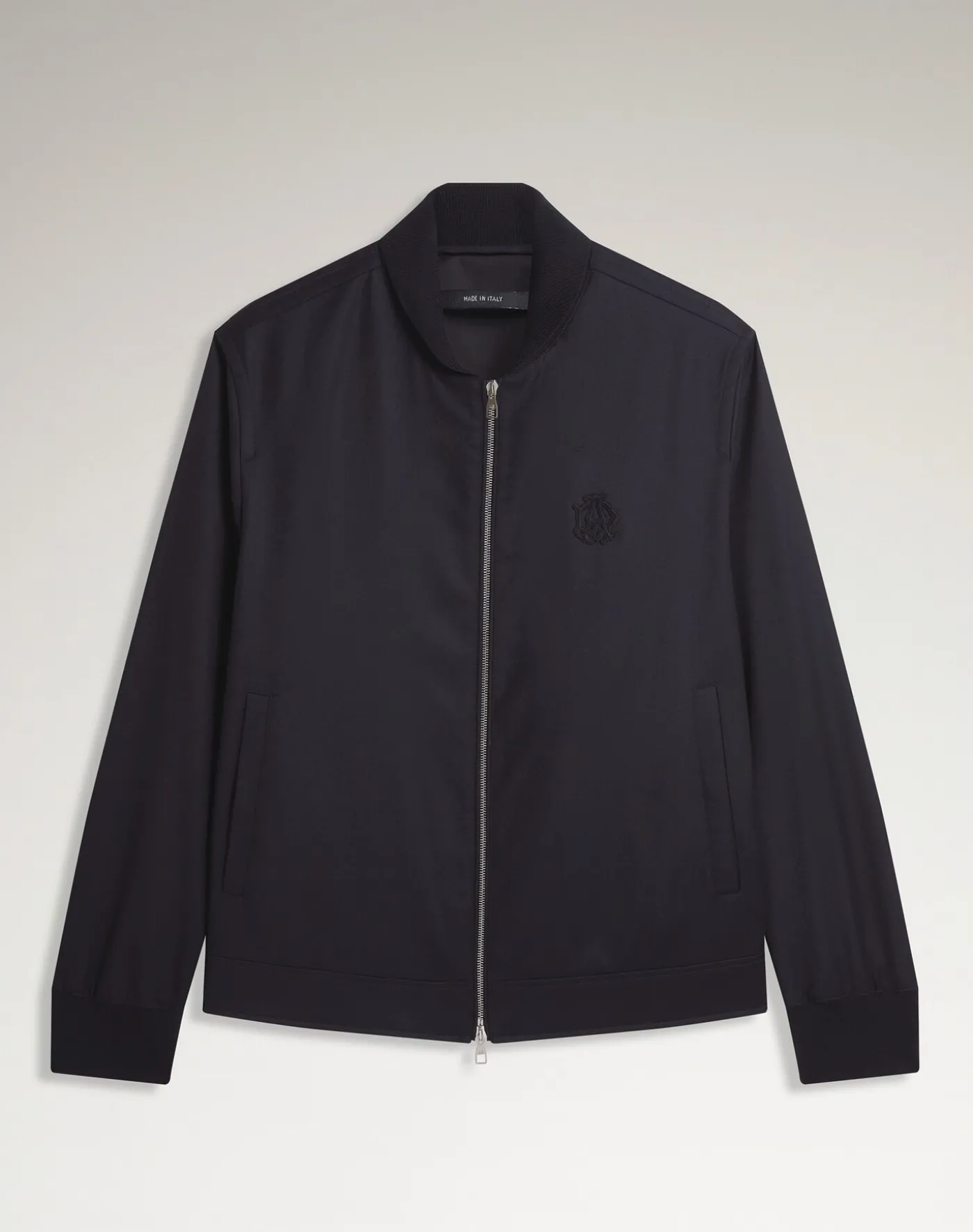 Athluxury Wool Cashmere Flannel Bomber Jacket