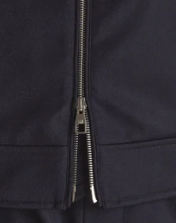 Athluxury Wool Cashmere Flannel Bomber Jacket