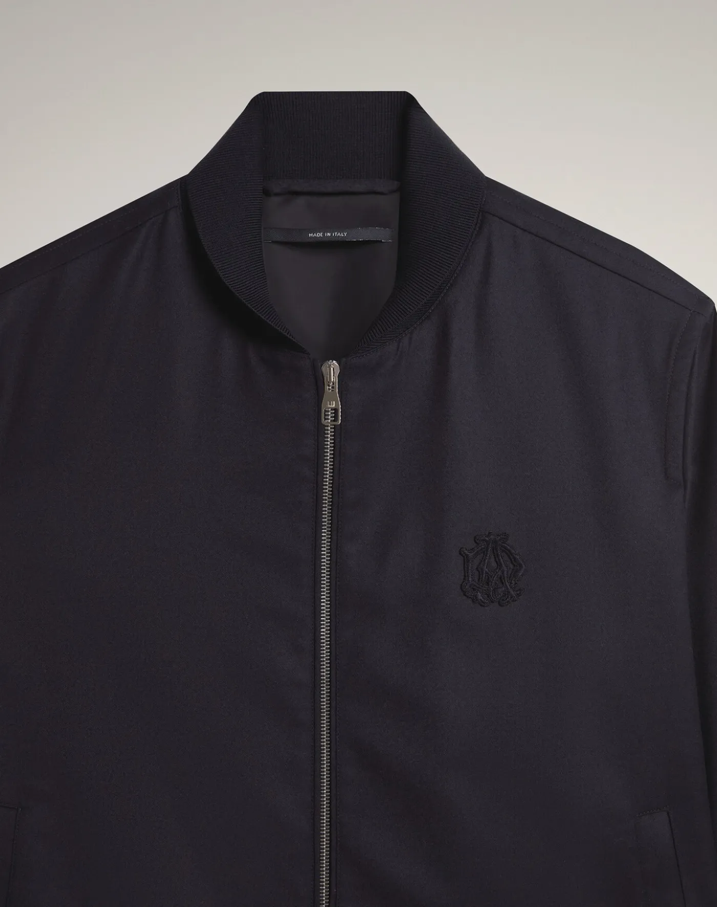 Athluxury Wool Cashmere Flannel Bomber Jacket