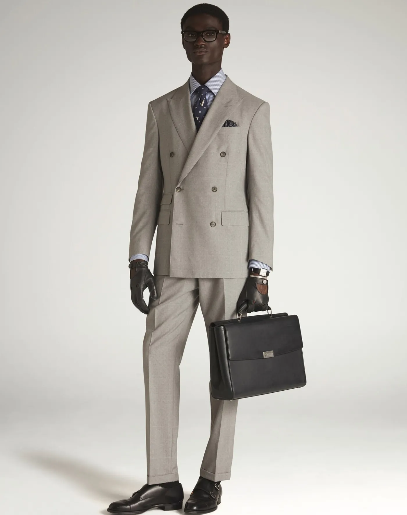 Bourdon Tropical Wool and Cashmere Double Breasted Jacket