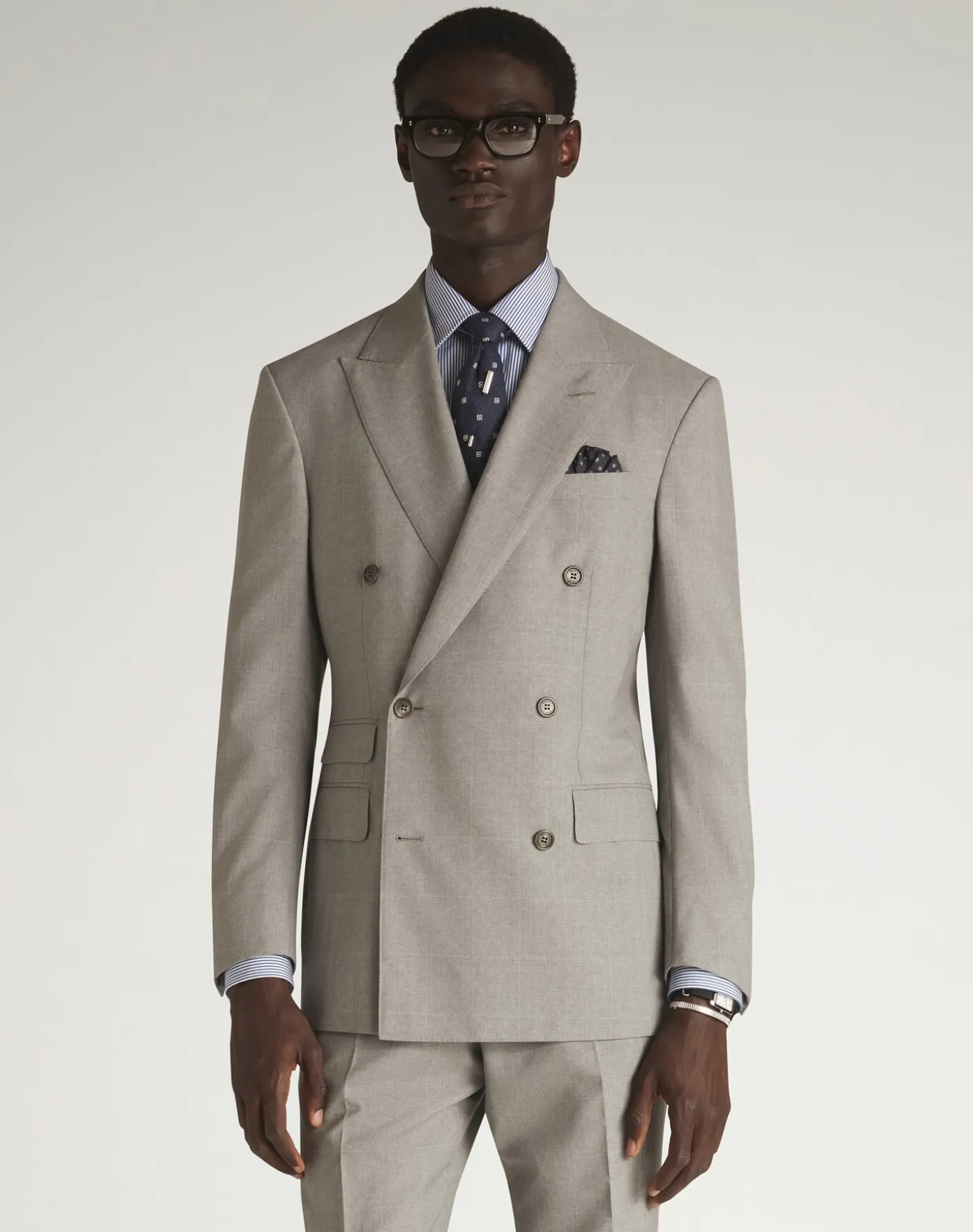 Bourdon Tropical Wool and Cashmere Double Breasted Jacket