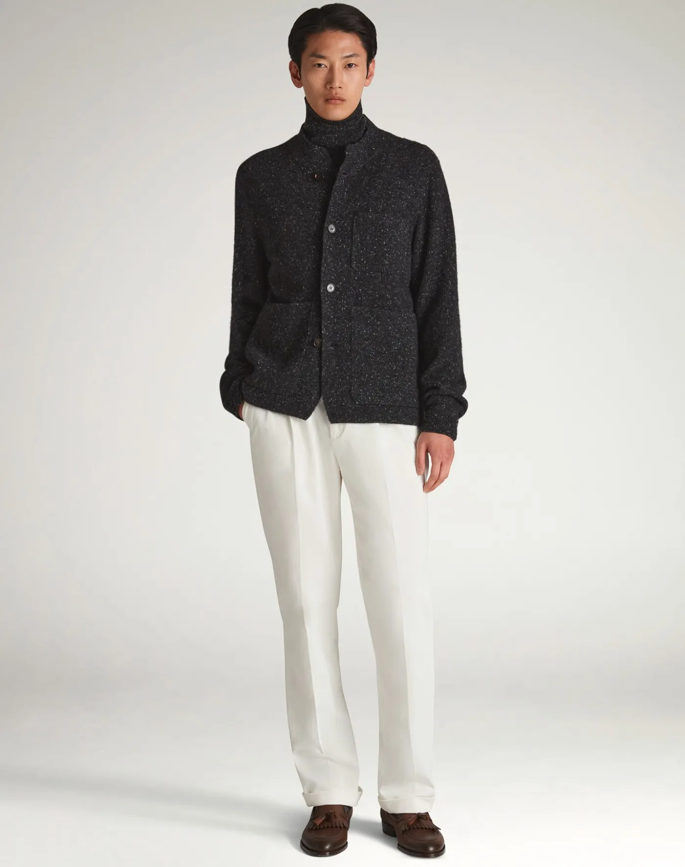 Cashmere Donegal Driving Cardigan