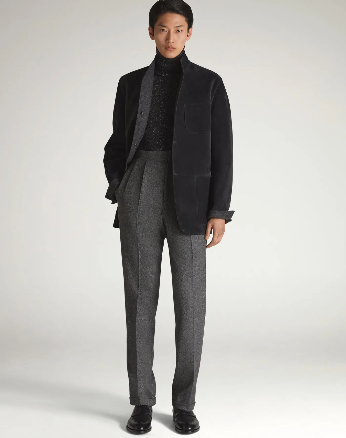 Cashmere Donegal Roll Neck Jumper