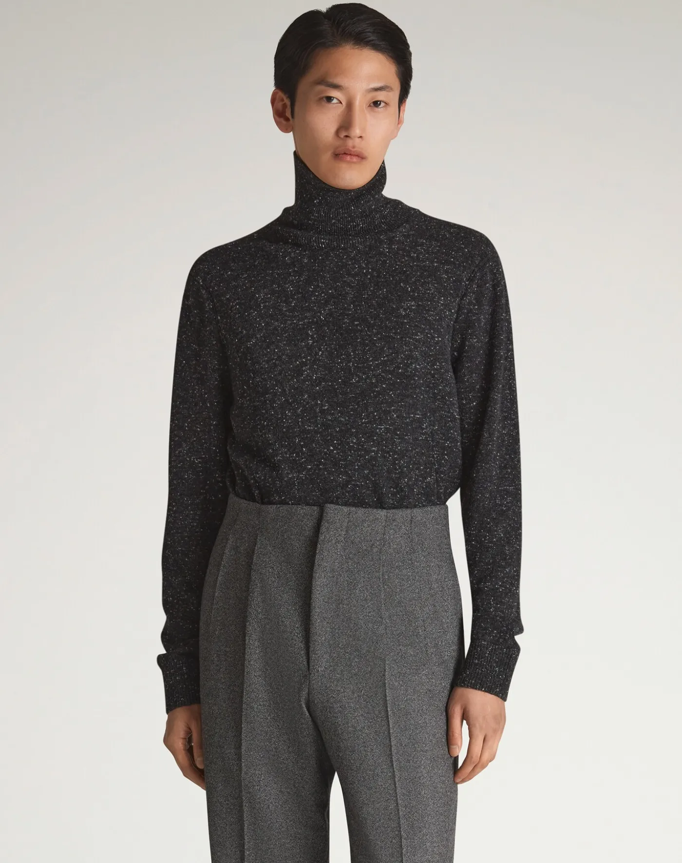 Cashmere Donegal Roll Neck Jumper