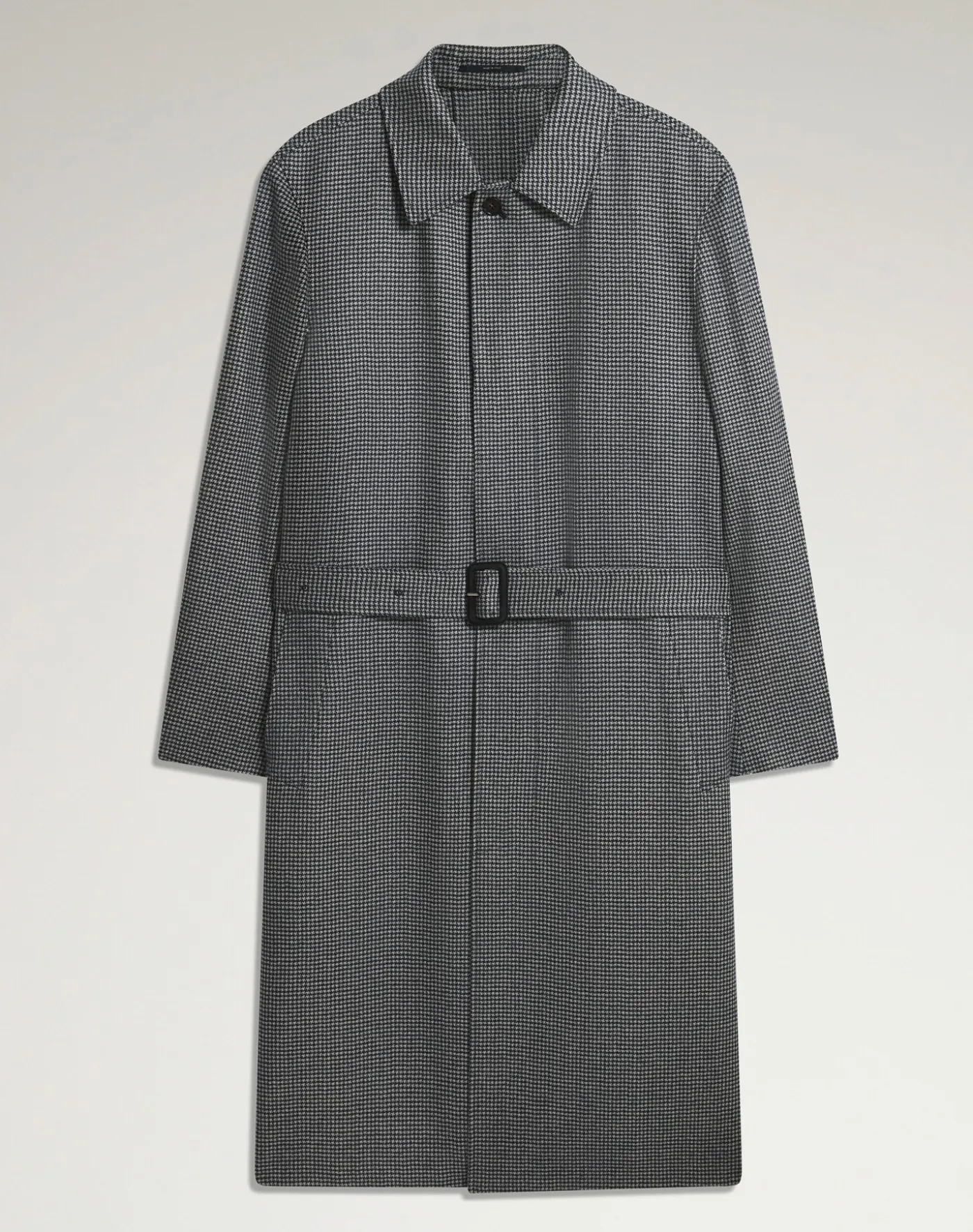 Cashmere Houndstooth Check Balmacaan