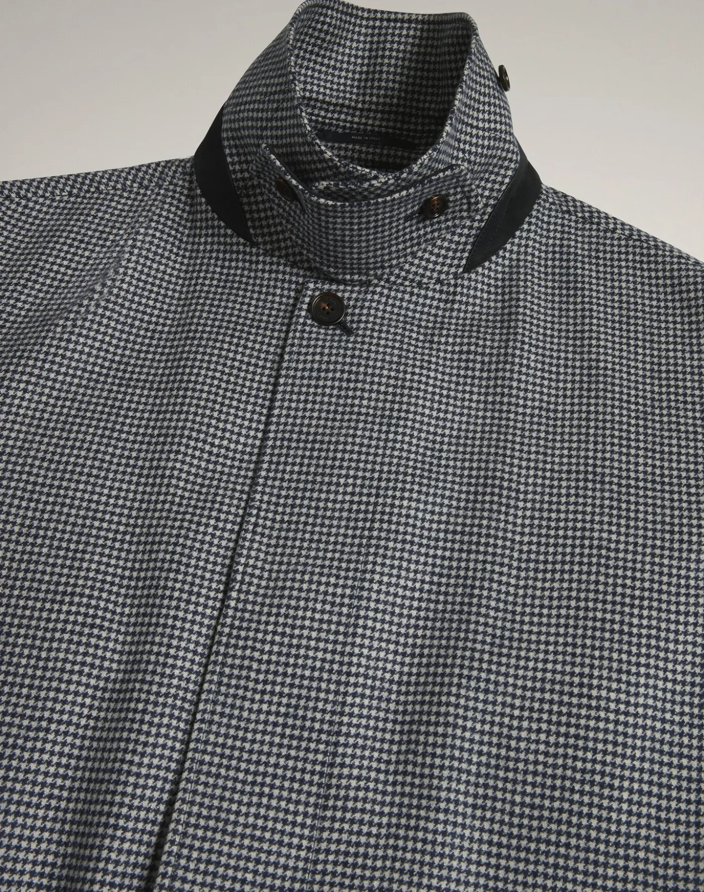 Cashmere Houndstooth Check Balmacaan