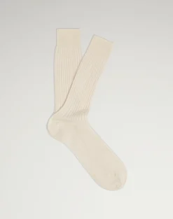 Cashmere Silk Ribbed Socks