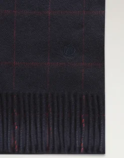 Cashmere Windowpane Double Face Scarf