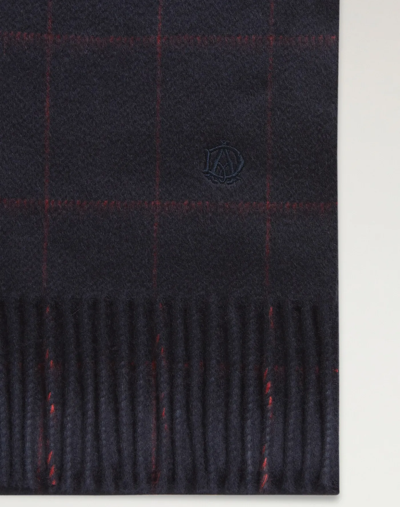 Cashmere Windowpane Double Face Scarf