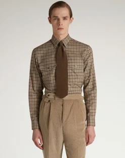 Cotton Cashmere Gun Club Check Shirt