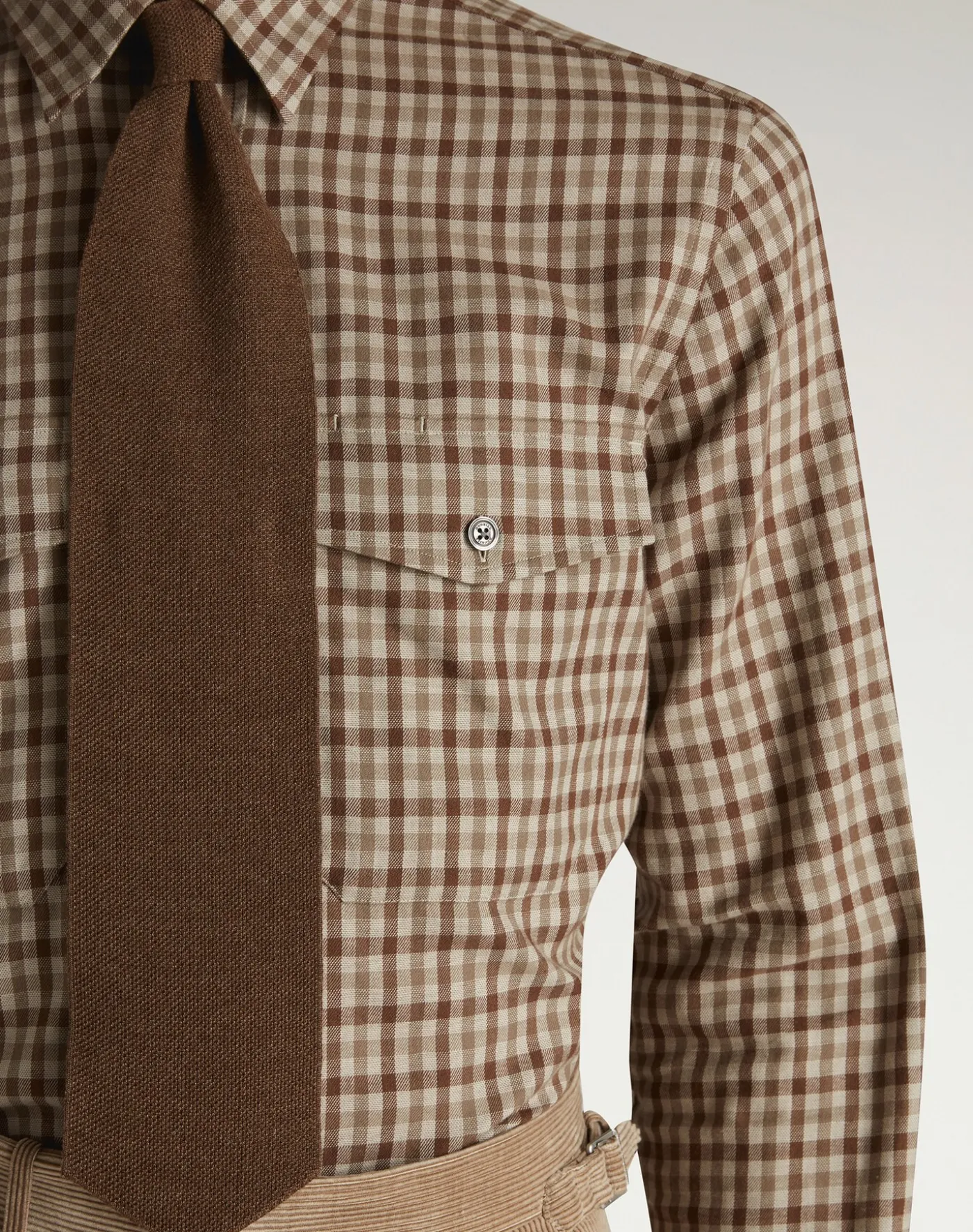 Cotton Cashmere Gun Club Check Shirt