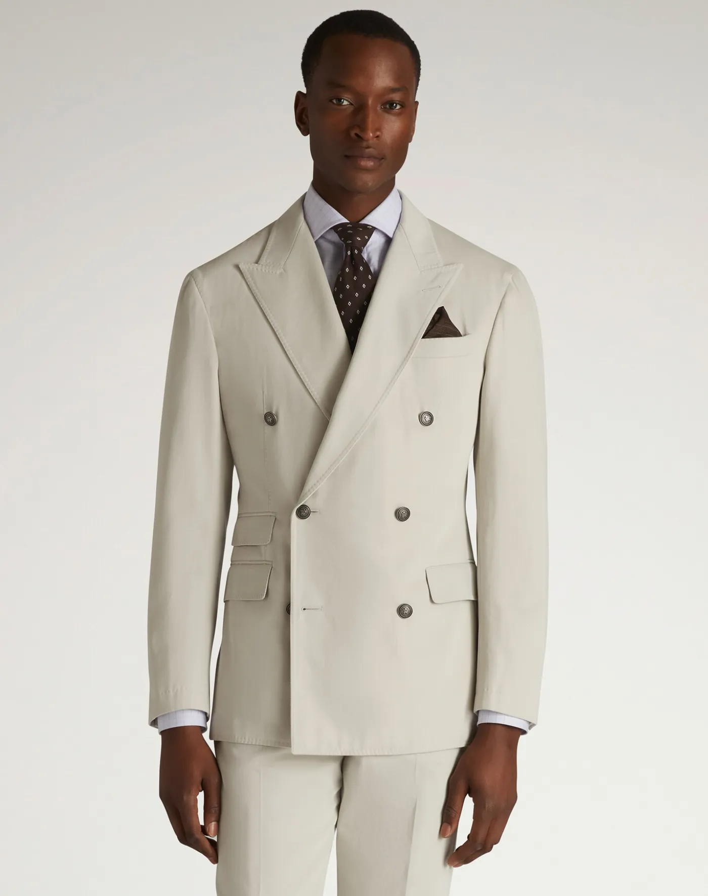 Cotton Cashmere Cavendish Double Breasted Jacket