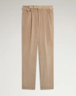 Cotton Cashmere Corduroy Double Pleated Trousers