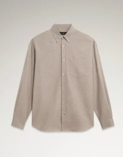 Cotton Cashmere Long Sleeve Button Down Shirt