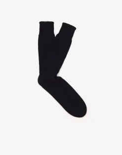Cotton Cashmere Ribbed Socks