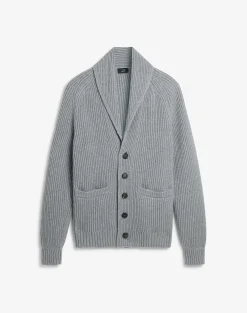 Cotton Cashmere Shawl Collar Cardigan