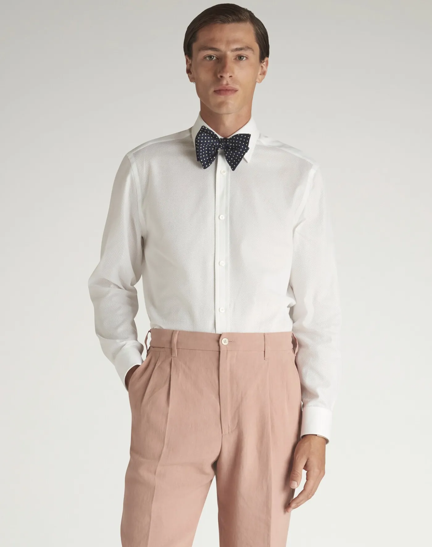 Cotton Giro Inglese Point Collar Shirt