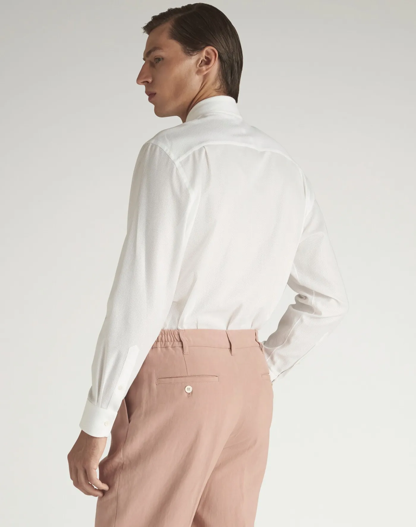 Cotton Giro Inglese Point Collar Shirt