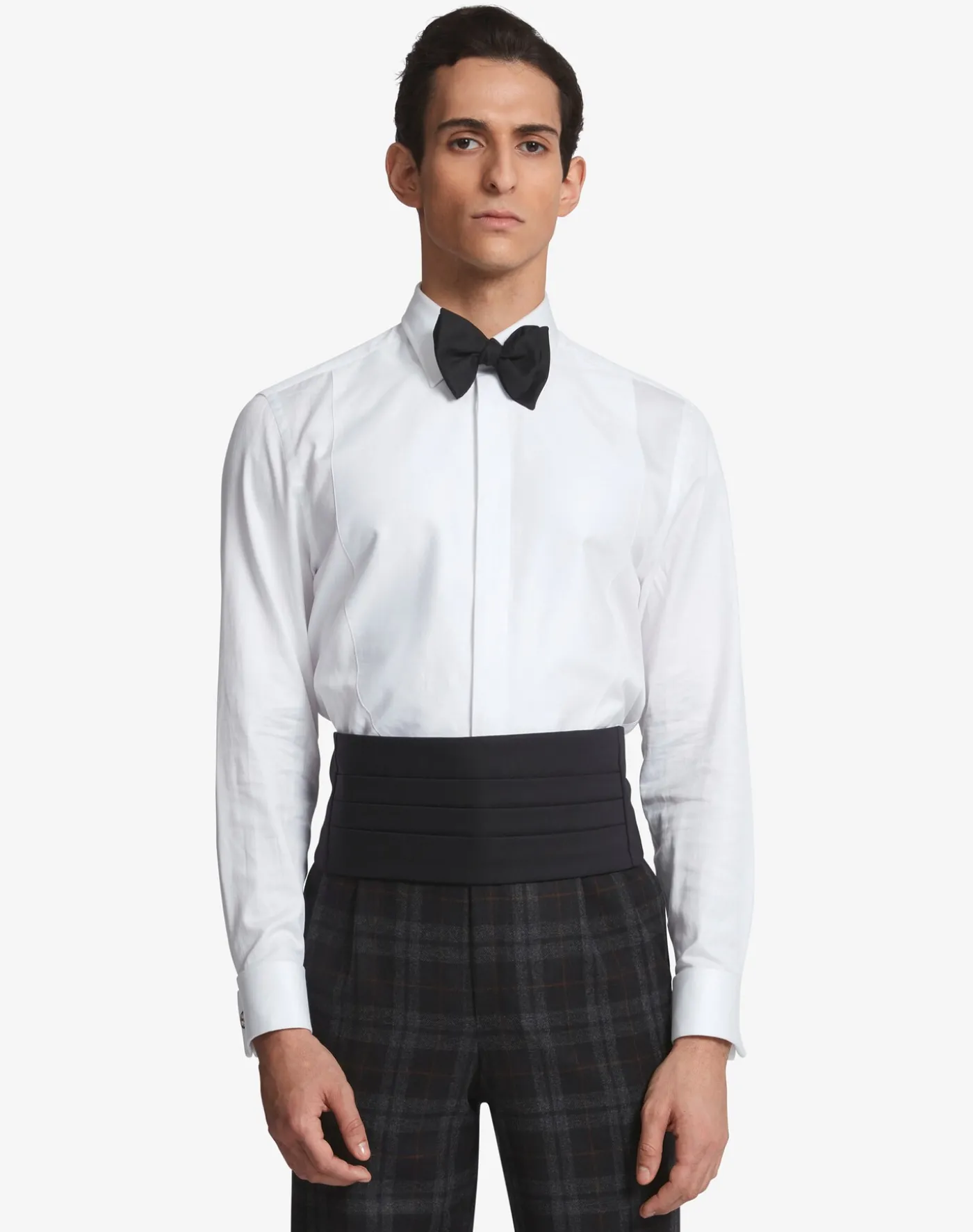 Cotton Oxford Bib Point Collar Evening Shirt
