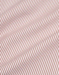 Cotton Pinstripe Long Sleeve Spread Collar Shirt
