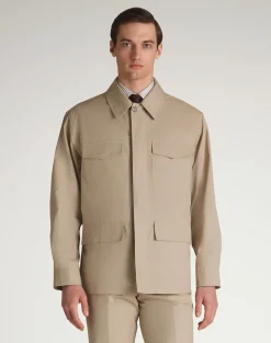 Cotton Silk Field Shirt Jacket