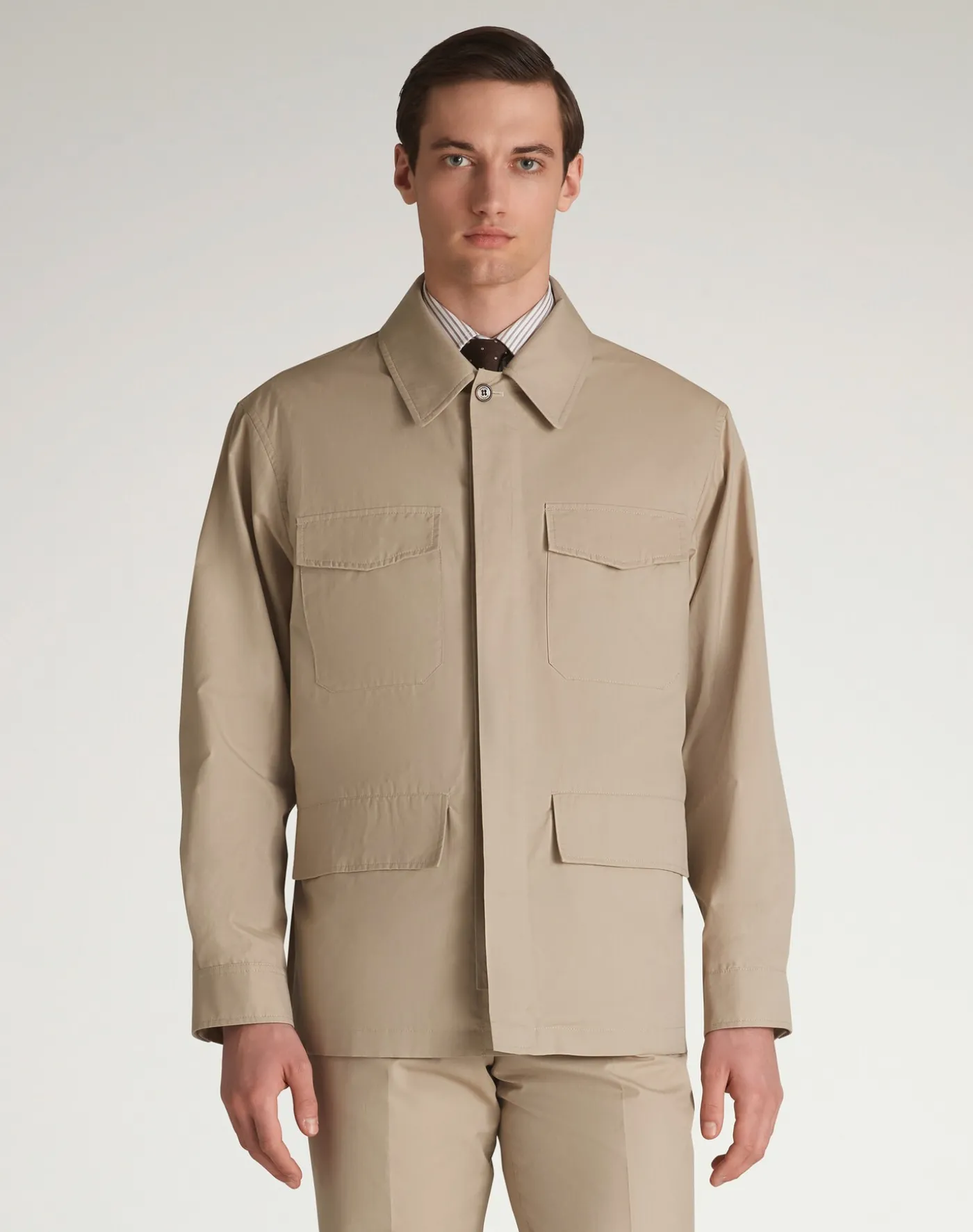 Cotton Silk Field Shirt Jacket