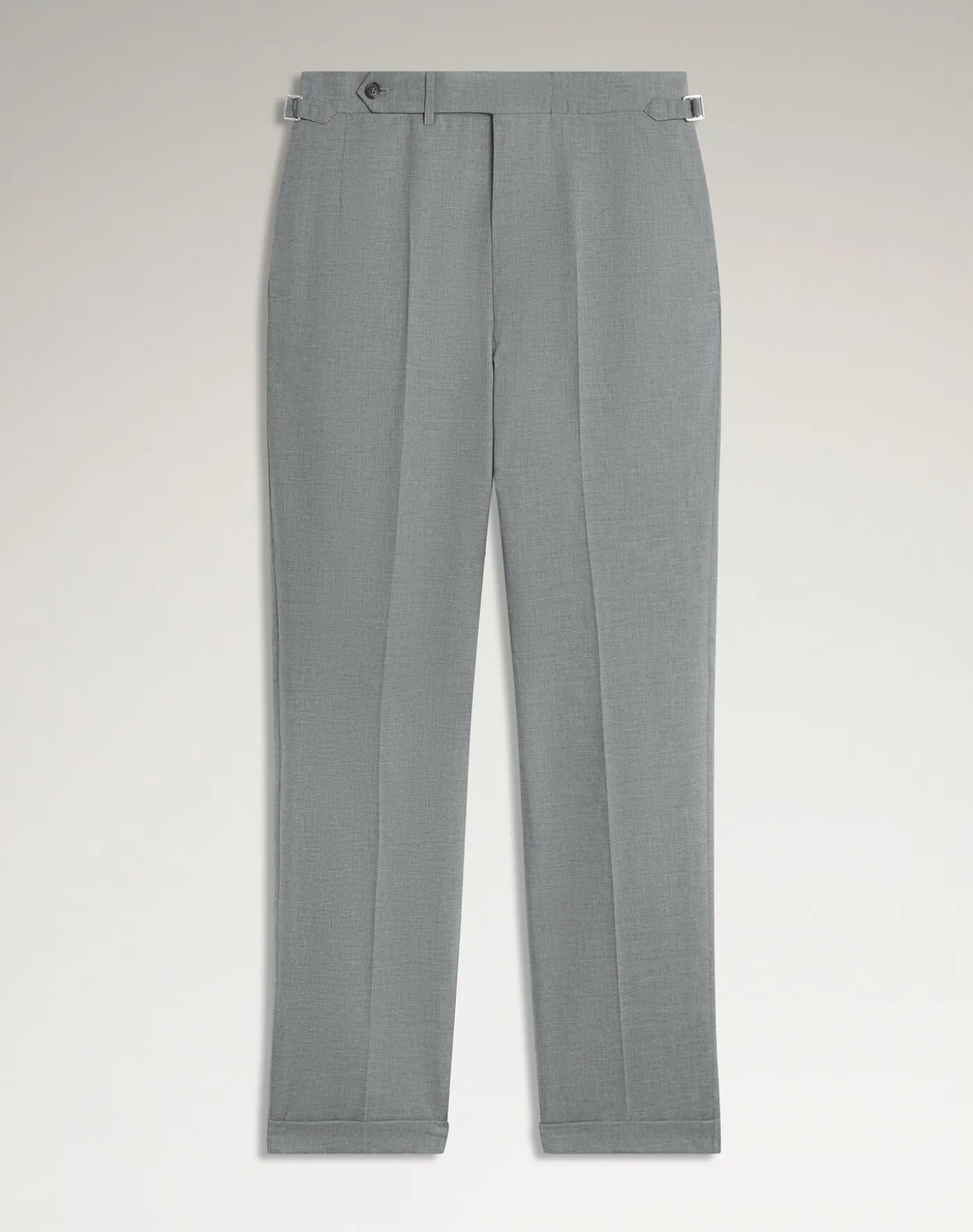 Cotton Silk Flat Front Trousers