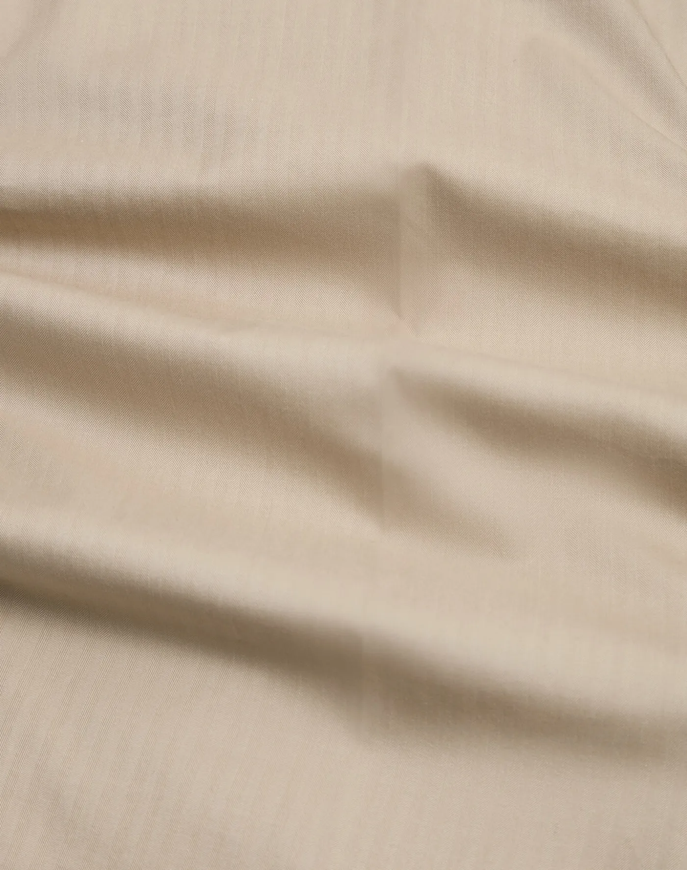 Cotton Silk Herringbone Single Pleat Trousers