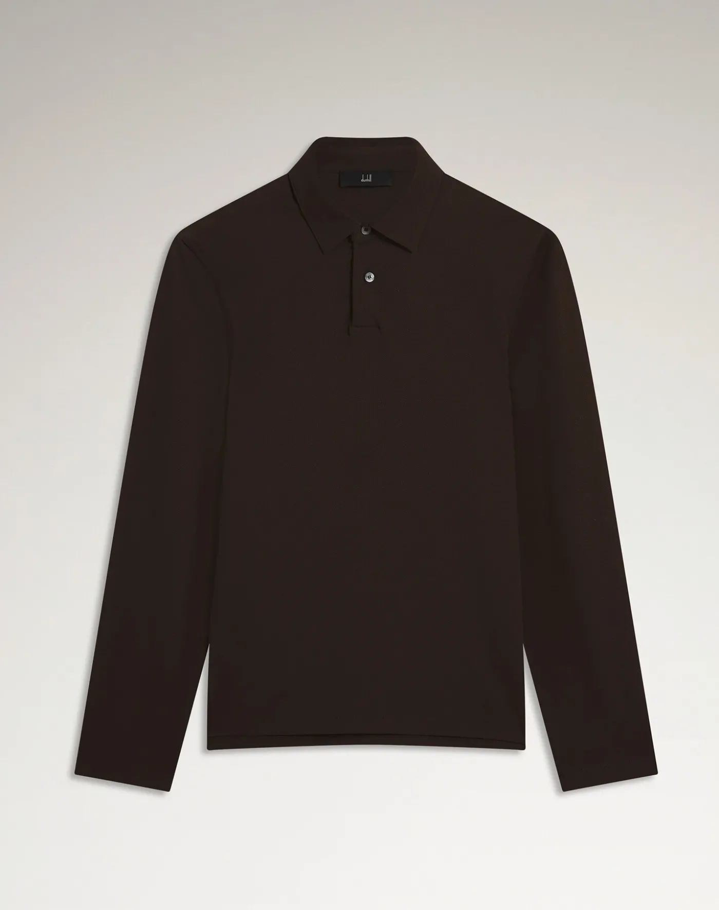 Cotton Silk Pique Long Sleeve Polo