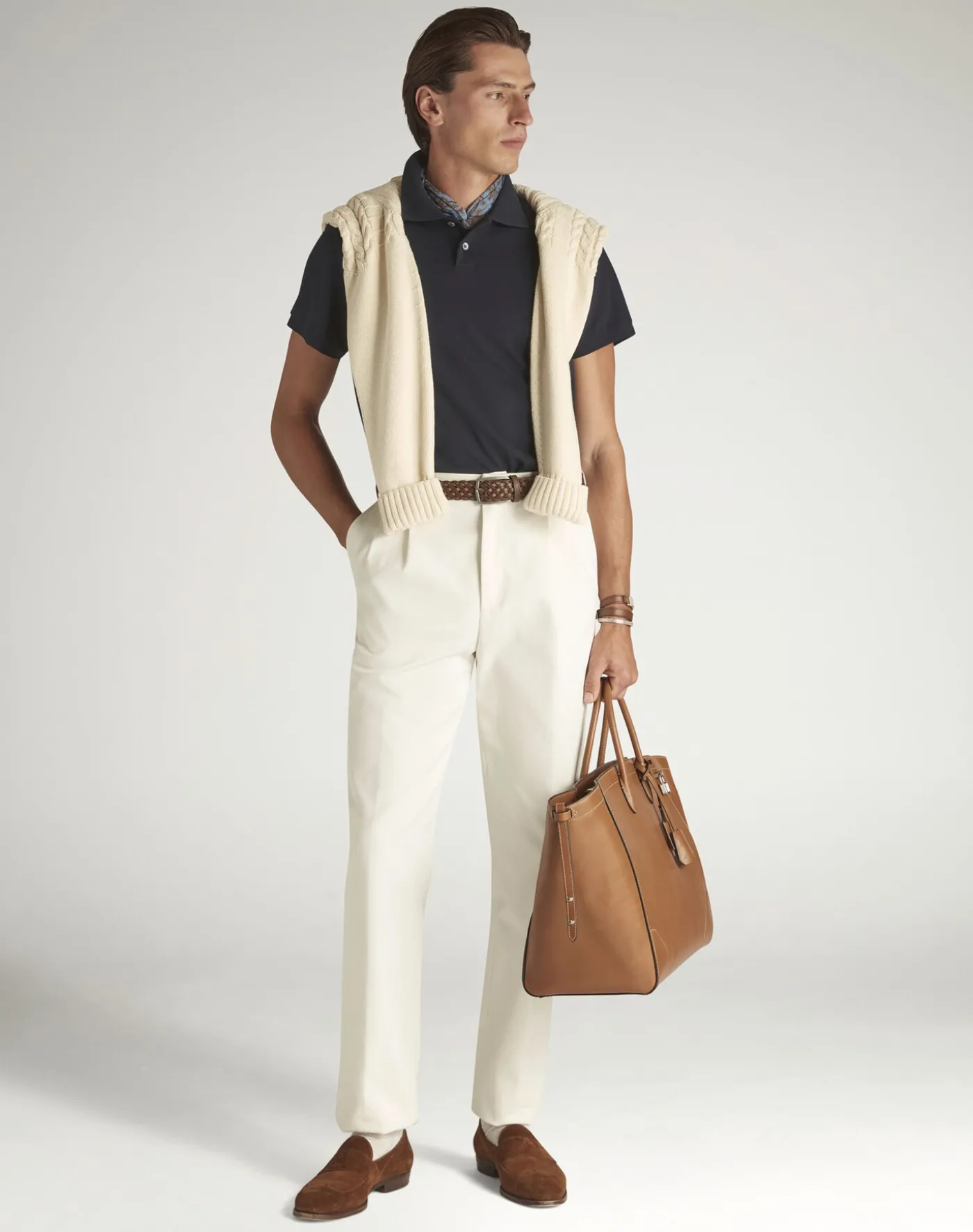 Cotton Silk Pique Short Sleeve Polo