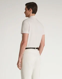 Cotton Silk Pique Short Sleeve Polo