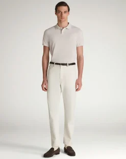 Cotton Silk Pique Short Sleeve Polo
