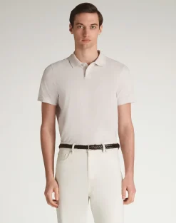 Cotton Silk Pique Short Sleeve Polo