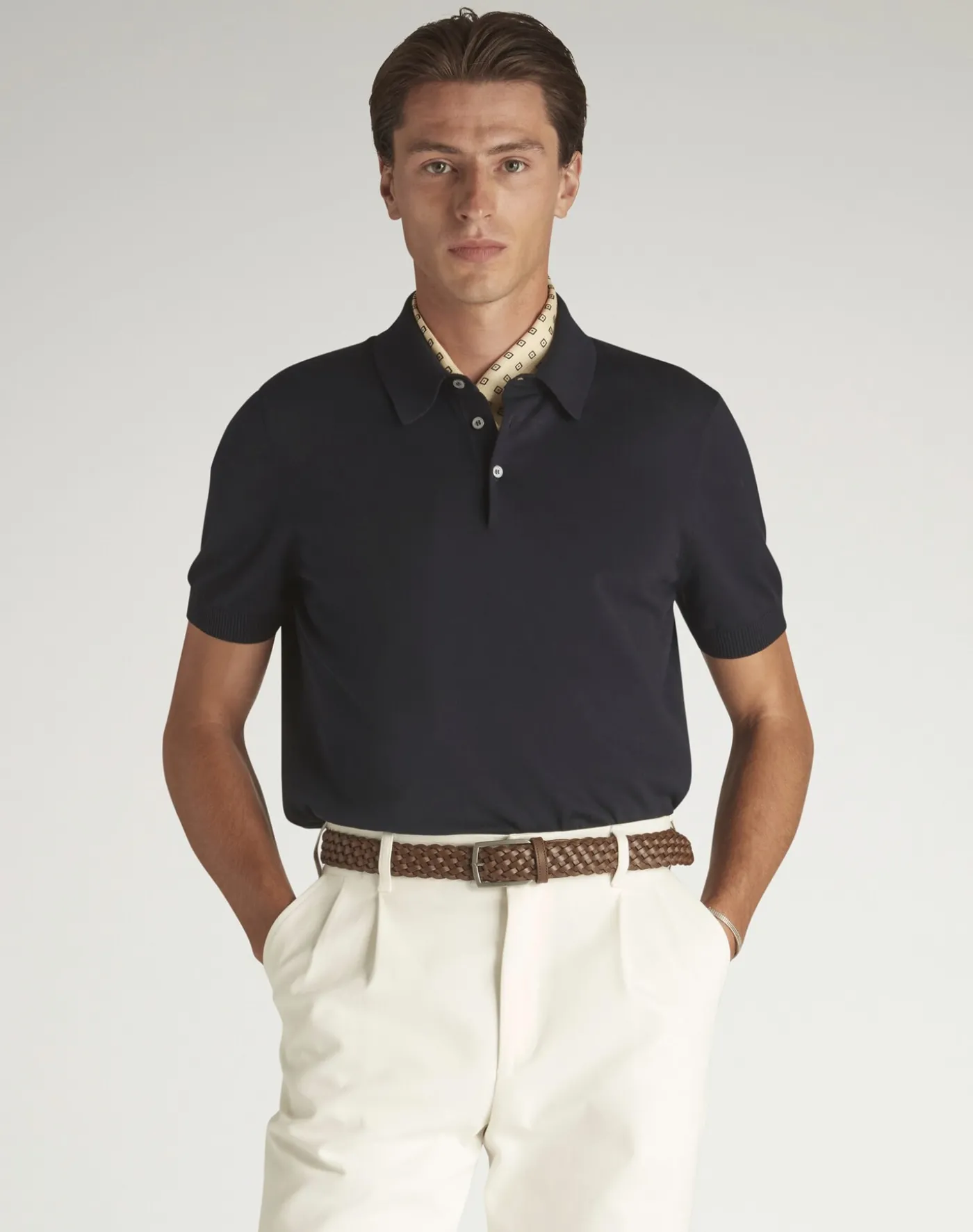 Cotton Silk Short Sleeve Polo