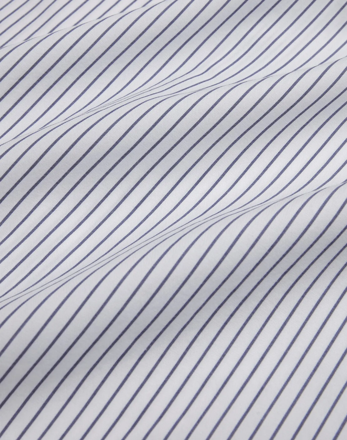 Cotton Stripe Long Sleeve Spread Collar Shirt