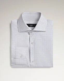 Cotton Tattersall Check Long Sleeve Spread Collar Shirt