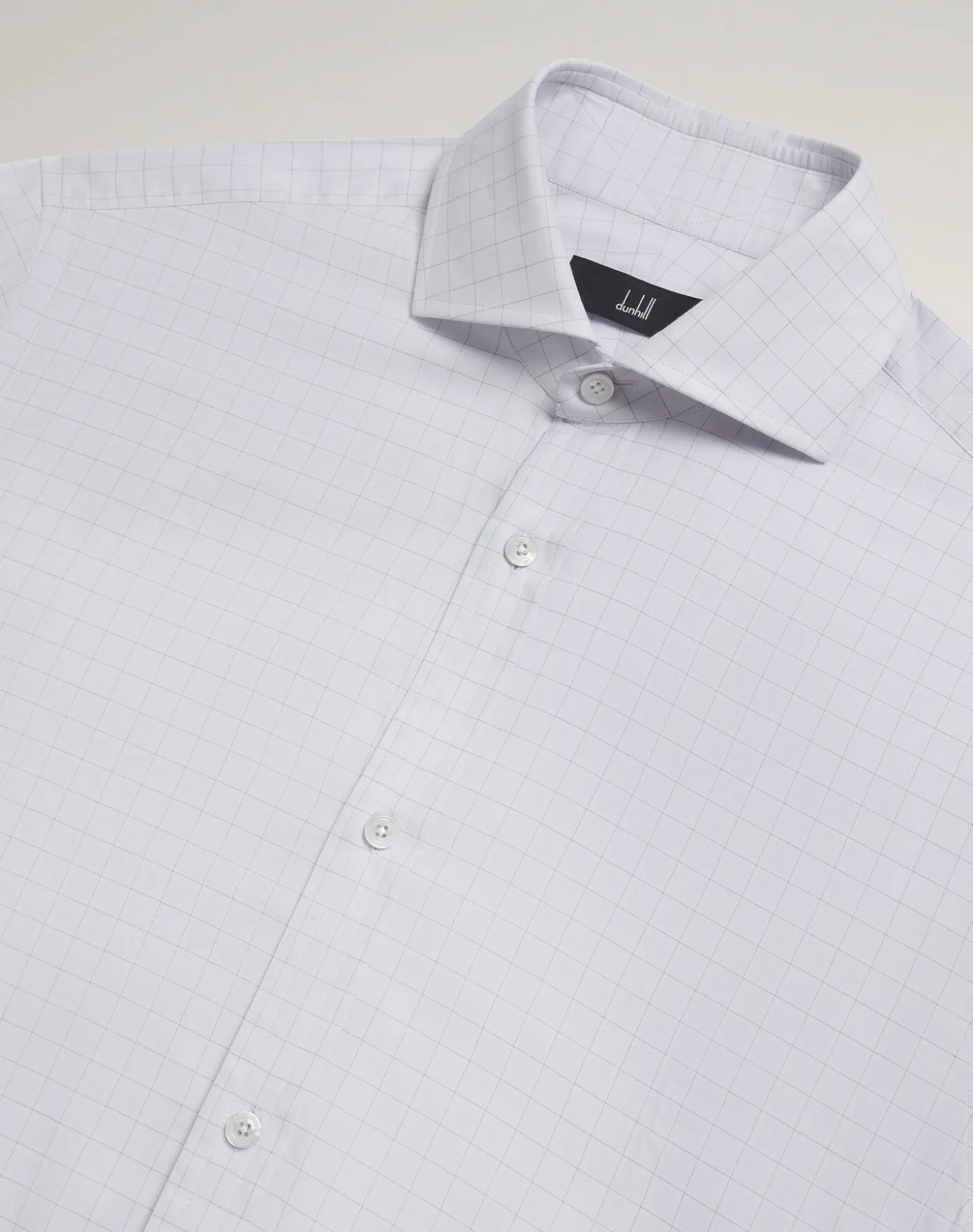 Cotton Tattersall Check Long Sleeve Spread Collar Shirt