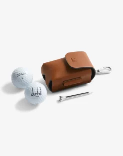 Double Golf Ball With Leather Case