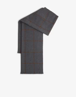 Escorial Wool Windowpane Check Scarf