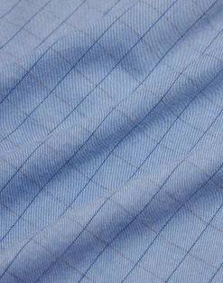 Giza Cotton Cashmere Tattersal Check Long Sleeve Spread Collar Shirt
