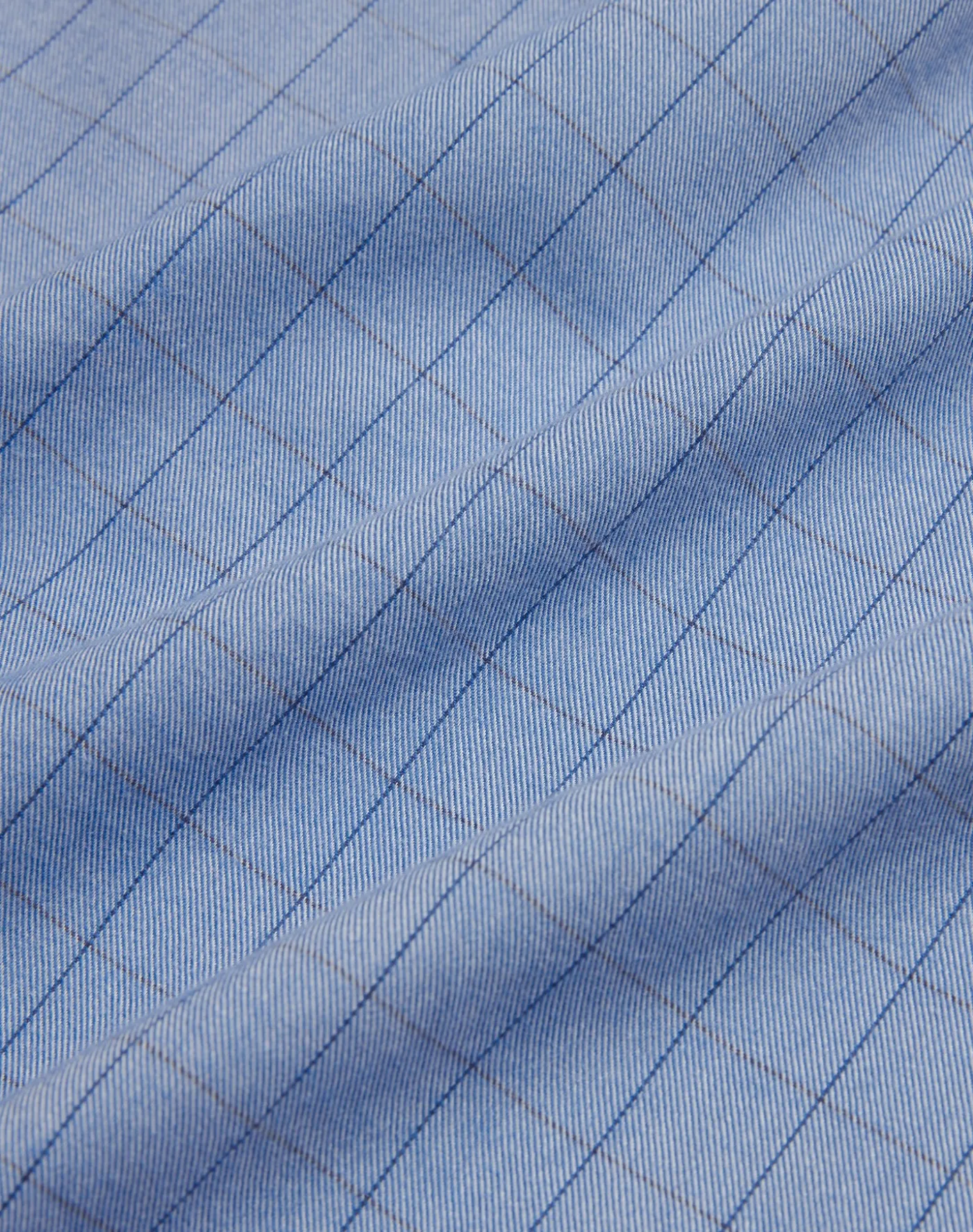 Giza Cotton Cashmere Tattersal Check Long Sleeve Spread Collar Shirt