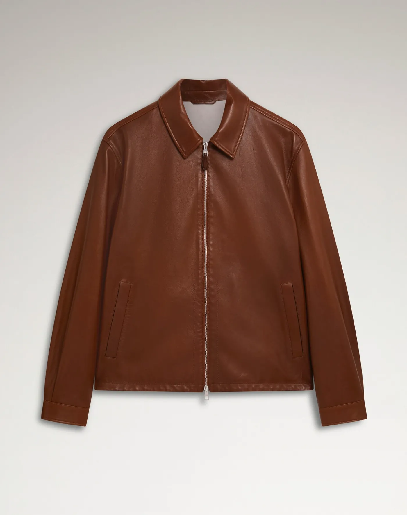 Leather Point Collar Blouson