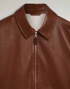 Leather Point Collar Blouson