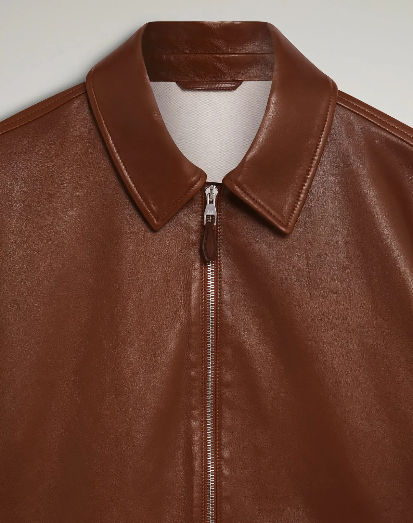 Leather Point Collar Blouson