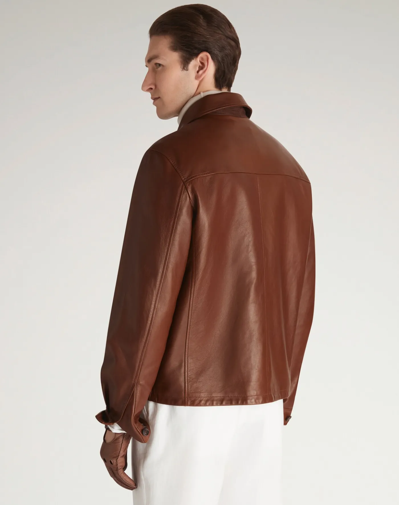 Leather Point Collar Blouson