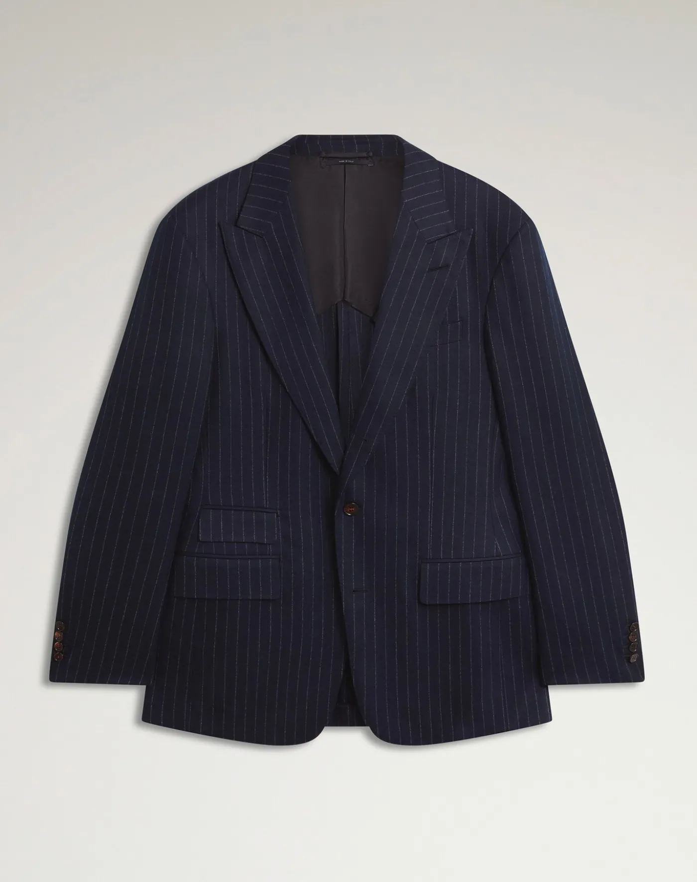 Merino Wool Chalkstripe Bourdon Single Breasted Jacket