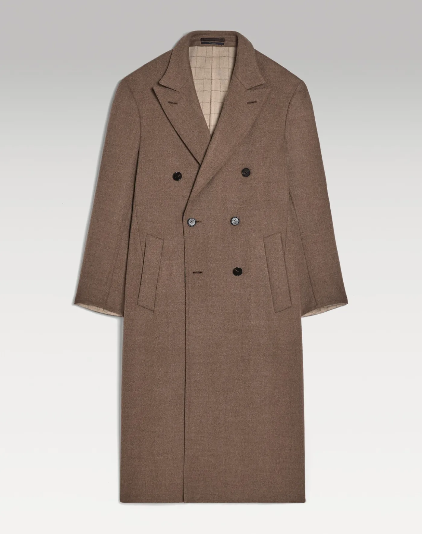Merino Wool Double Face Double Breasted Top Coat