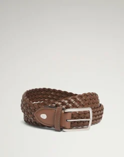 32Mm Braided Leather Belt